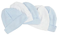 Gorros de bebé azules y blancos (paquete de 5)