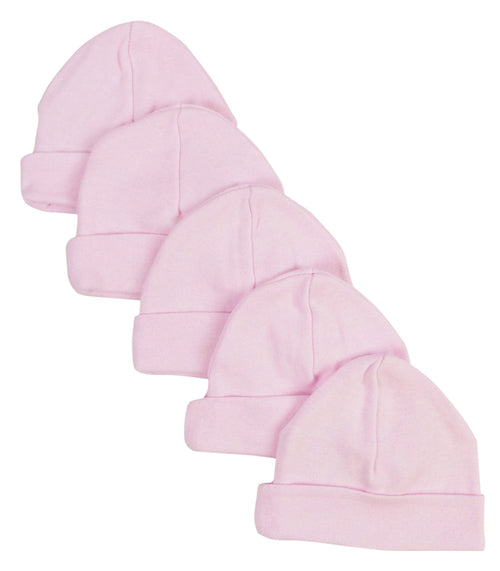 Gorro rosa para bebé (Paquete de 5)