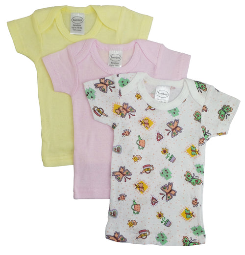 Paquete variado de camisetas estampadas de manga corta para niñas