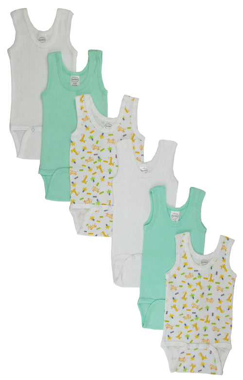 Camiseta sin mangas estampada para niños, paquete de 6 unidades