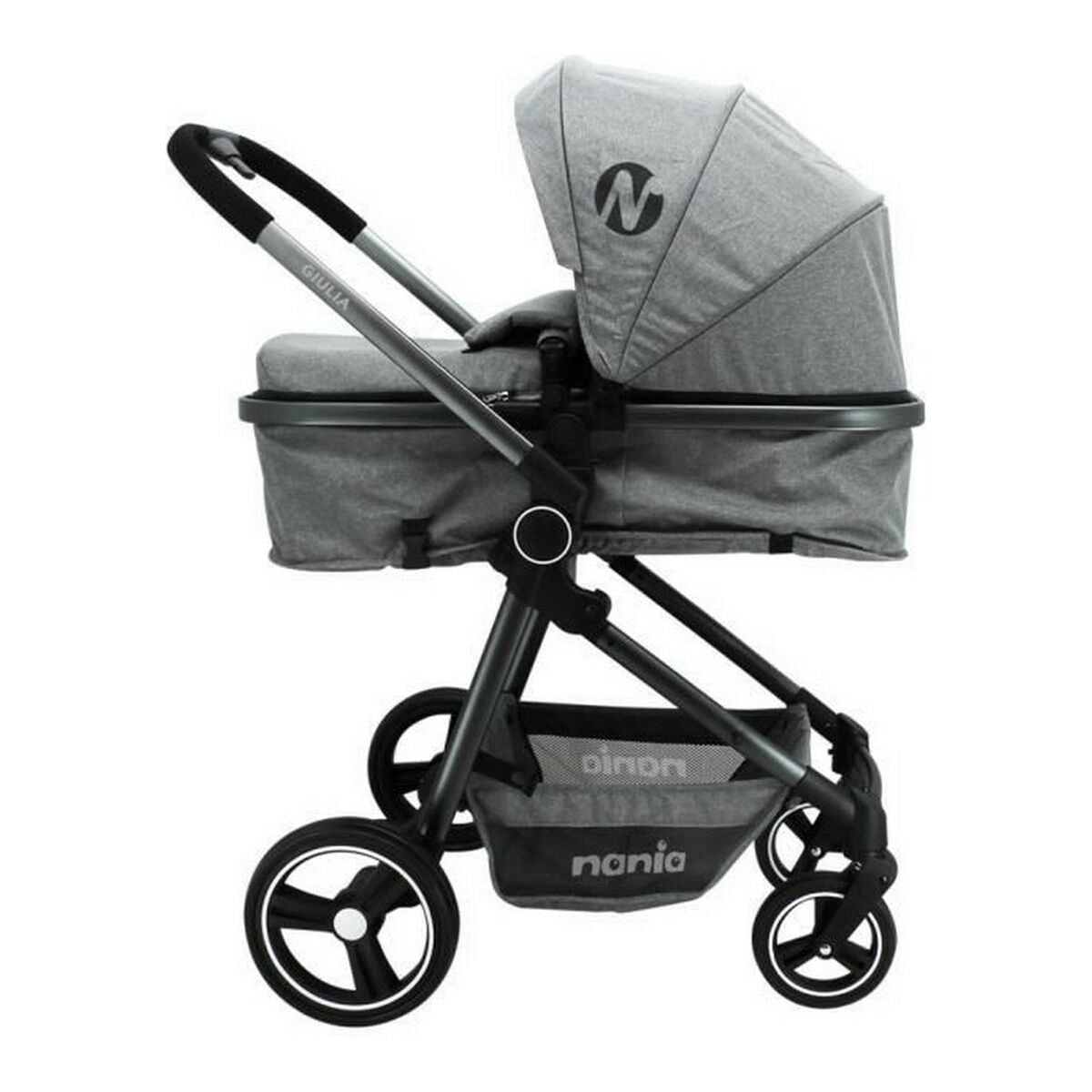 Baby's Pushchair Nania Grey Trio Set