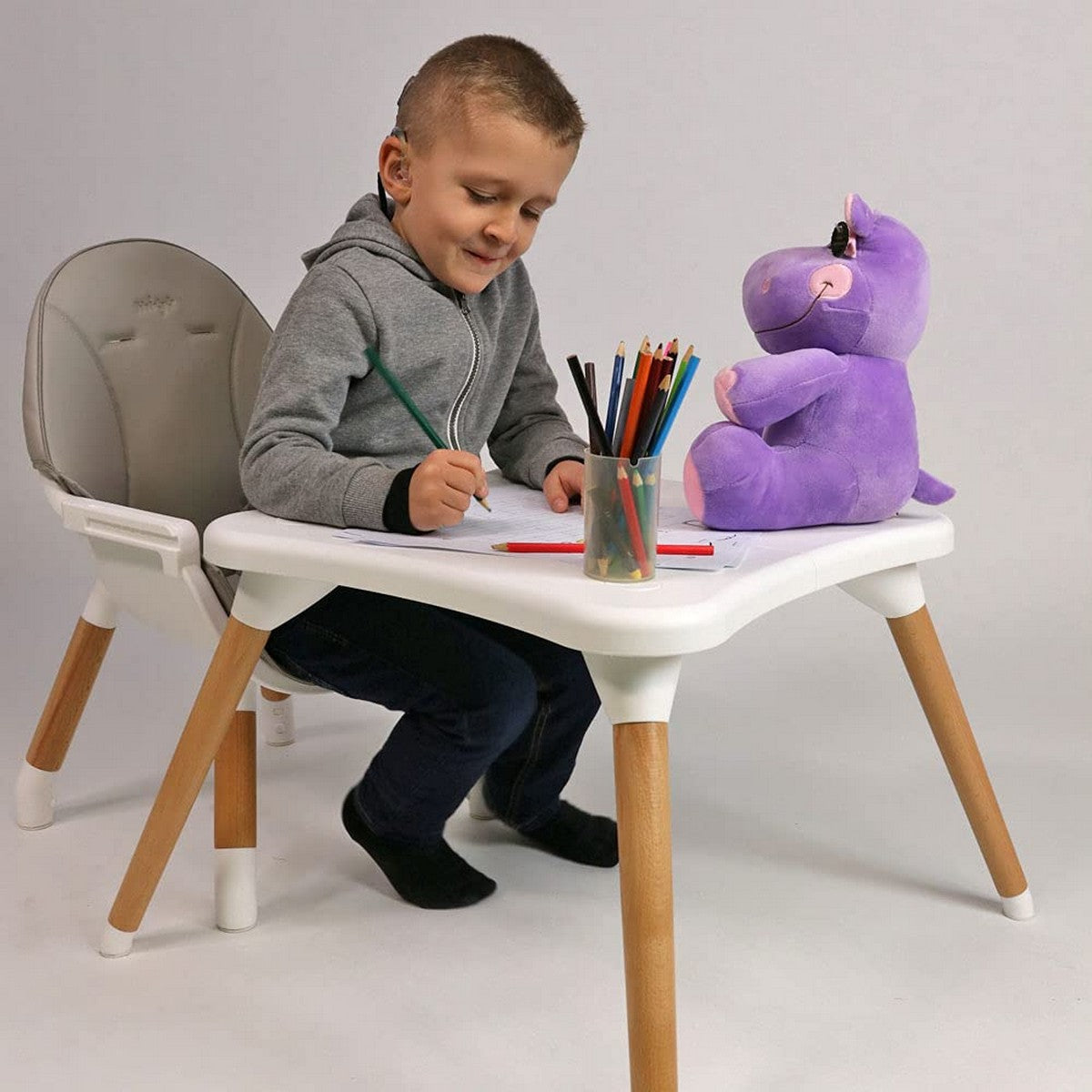 Highchair Nania Red Grey