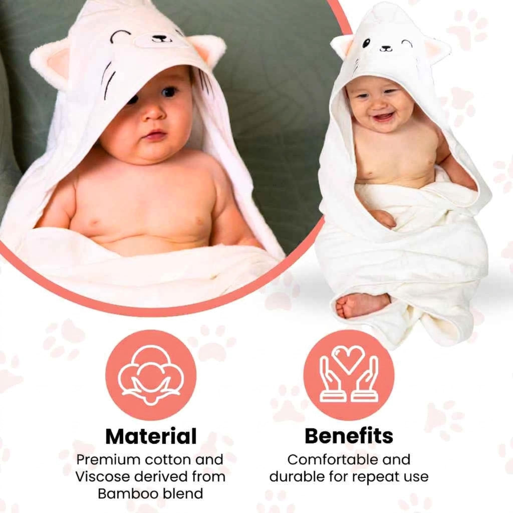 Premium Baby Towel for Bath with Hood & Extra Soft