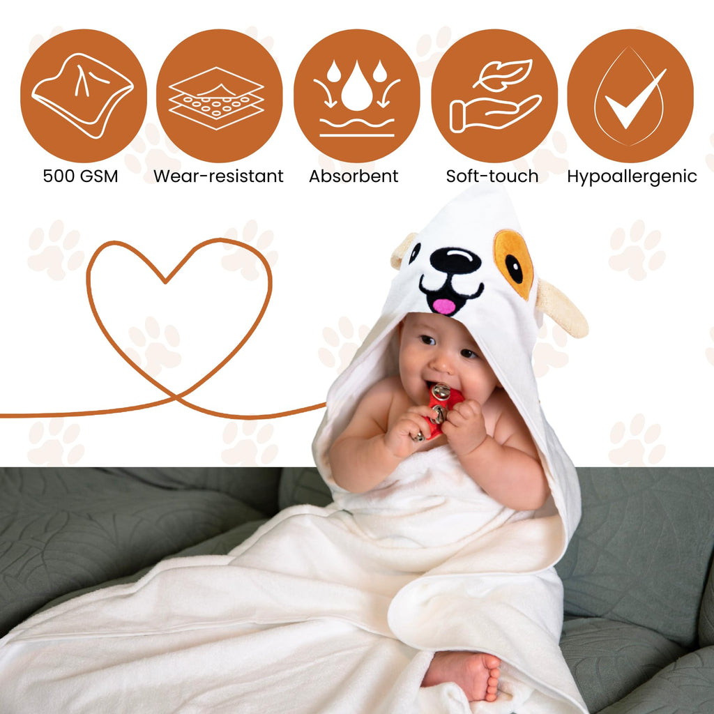 Premium Baby Towel for Bath with Hood & Extra Soft