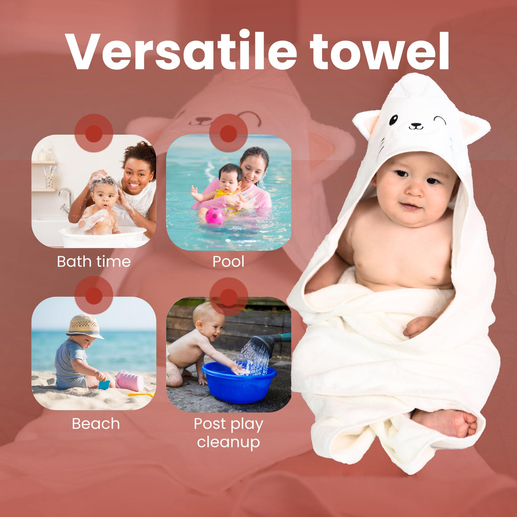 Premium Baby Towel for Bath with Hood & Extra Soft