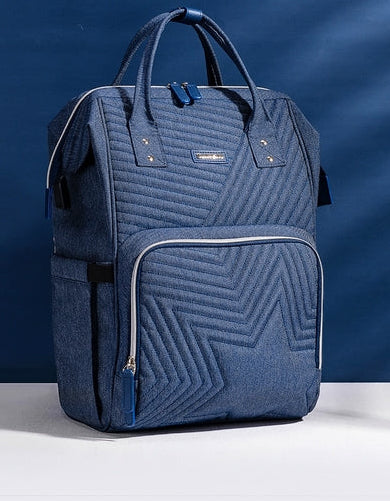 Modern Quilted Diaper Bag Backpack