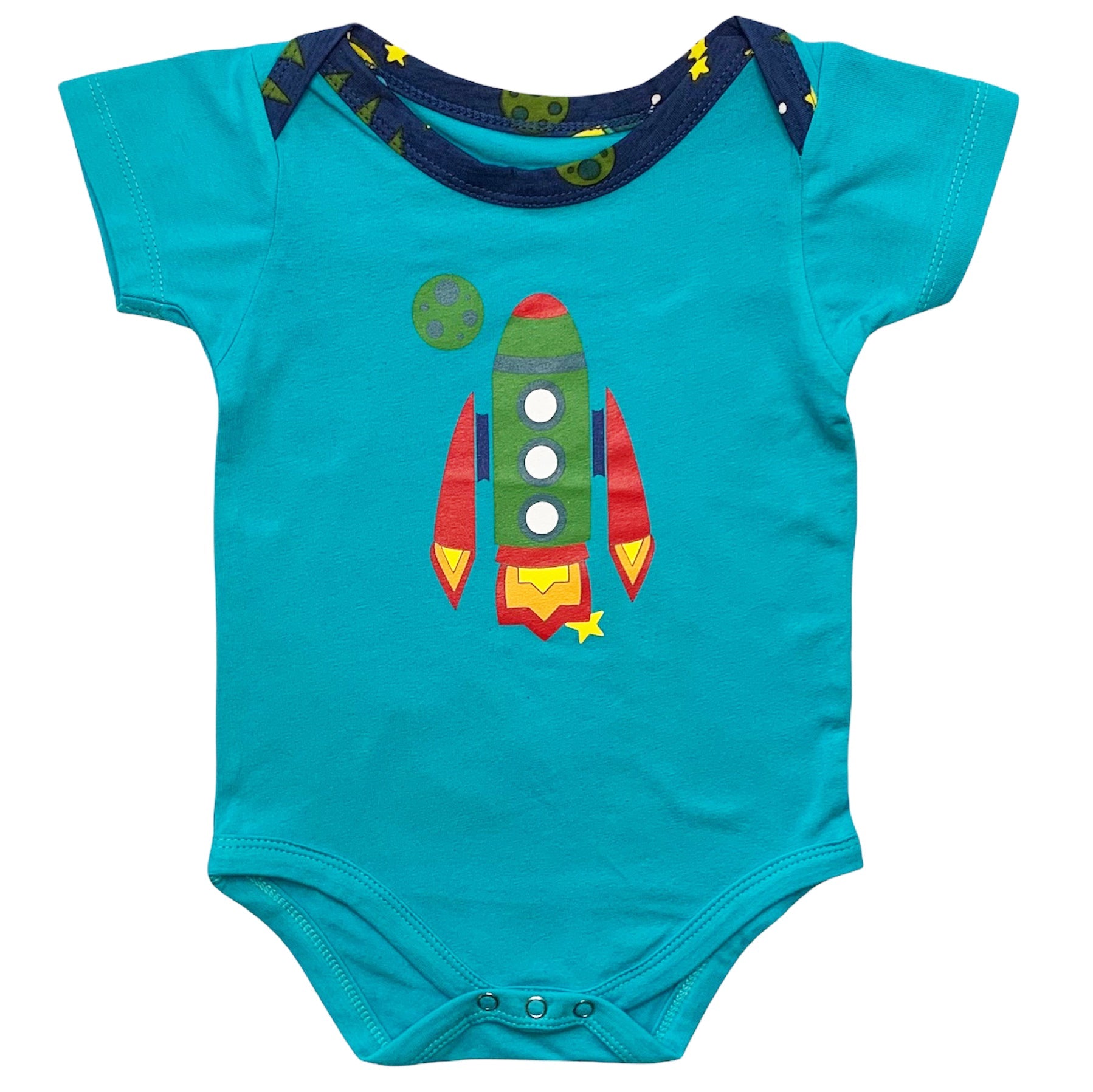 Baby Boys Layette Space Ship Onesie Pants Cap 3pc Gift Set
