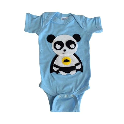 Pijama de una pieza de panda superhéroe