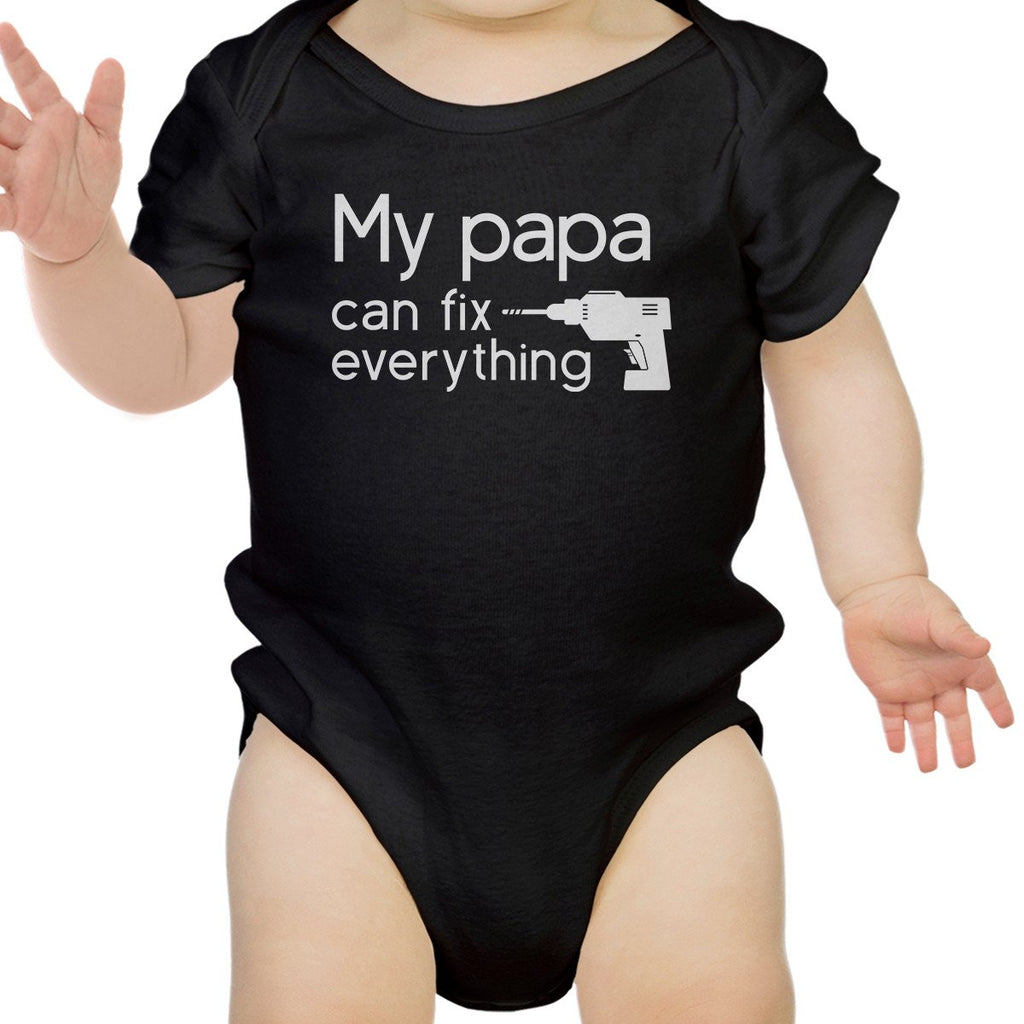 My Papa Fix - Black Cute Baby Onesie
