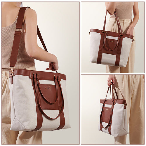 Bolsa de pañales de lona tipo tote