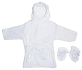 Bata de rizo en blanco Bambini