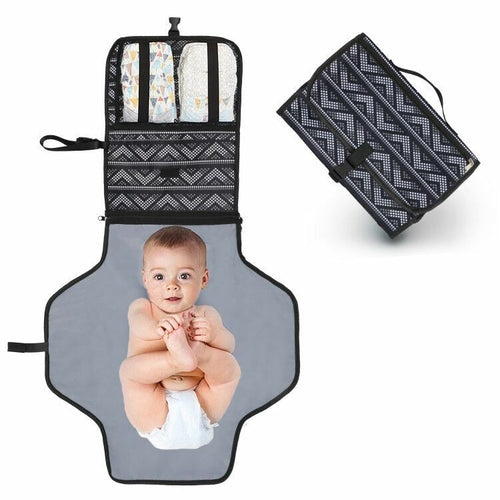 Cambiador Plegable Impermeable y Funda para Recién Nacidos