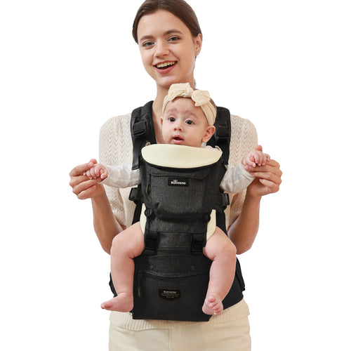 Mochila Portabebés Ergonómica 3 en 1 con Asiento de Cadera