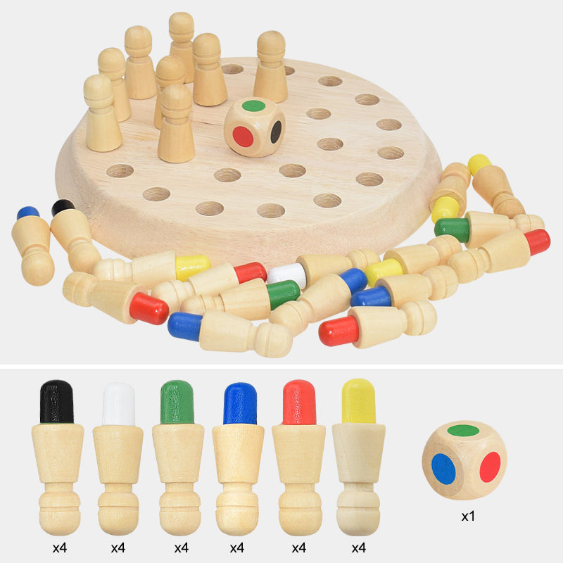 Kids Wooden Memory Match Stick Chess Game