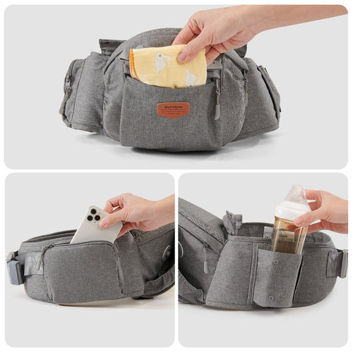 Mochila Portabebés Ergonómica 3 en 1 con Asiento de Cadera