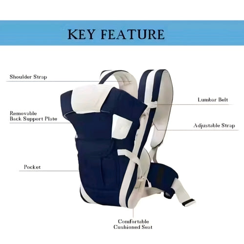 Mochila portabebés ergonómica con soporte acolchado