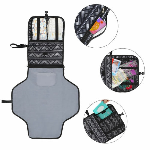 Cambiador Plegable Impermeable y Funda para Recién Nacidos