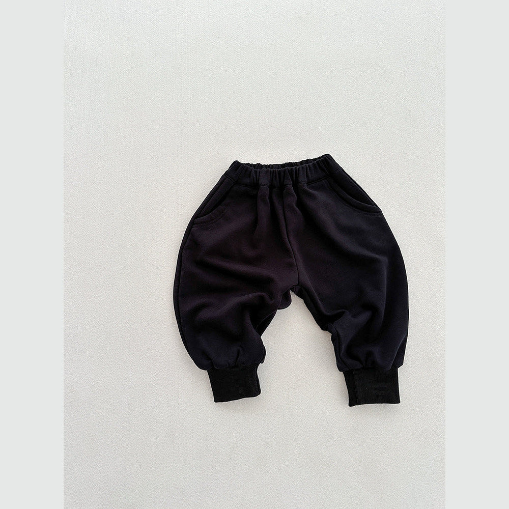 Children’s Spring and Autumn Solid Color Sportswear Pants – Casual Kids Trousers